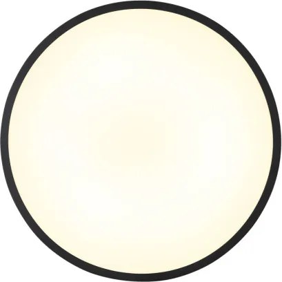 Globo 41566-20S Mennyezeti lámpa matt fekete műanyag, fehér műanyag, felfelé is világít "háttérvilágítás", ø: 300mm, M: 35mm, tartozék: LED 20W 230V, 1700lm forrás, 1000lm kimenet, 4000K