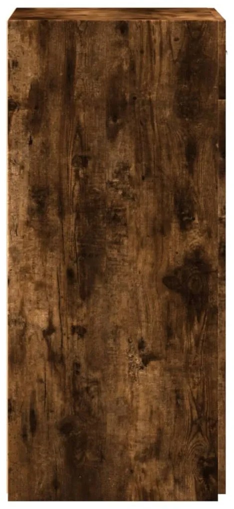 füstös tölgy színű szerelt fa tálalószekrény 50 x 42,5 x 93 cm