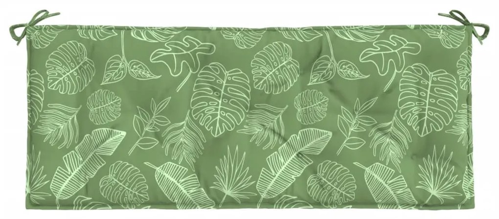 levélmintás szövet kerti padpárna 120 x 50 x 7 cm