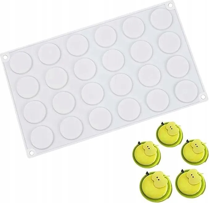 3D szilikon öntőforma csokoládéhoz cukorka zselé 24 lyukú