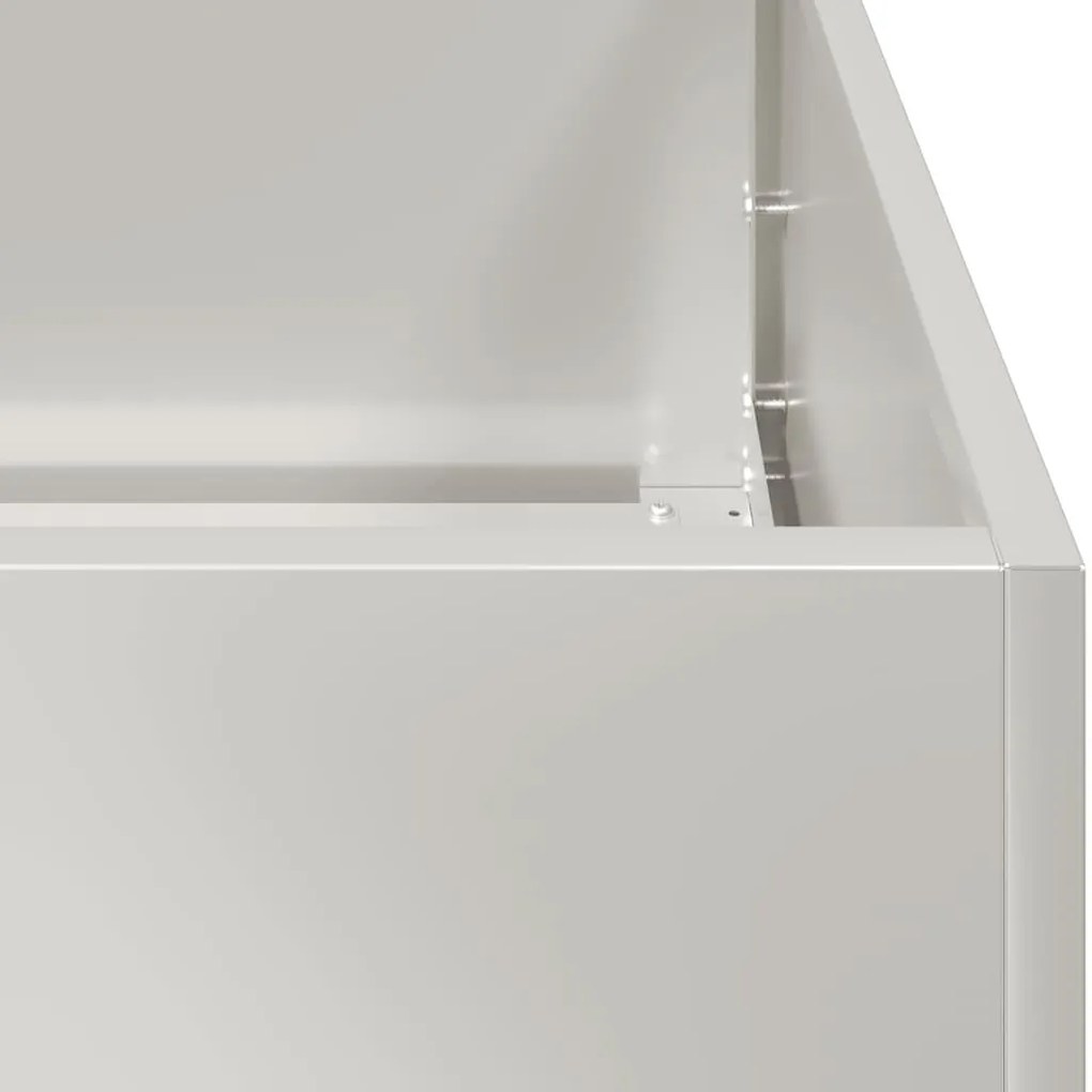 vidaXL növénytartó 360x80x40 cm rozsdamentes acél