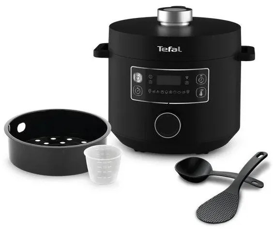 Tefal - Többfunkciós elektromos edény TURBO CUISINE 4,8 l 1090W/230V fekete