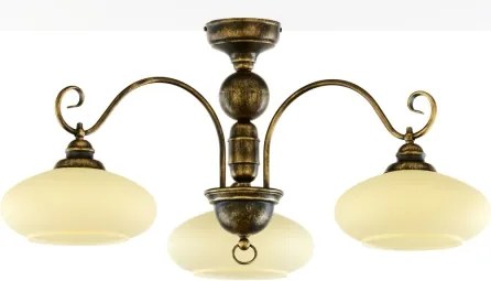 BRILAGI - Felületre szerelhető csillár MOLLERO 3xE27/15W/230V Ø 84 cm bronz/patina