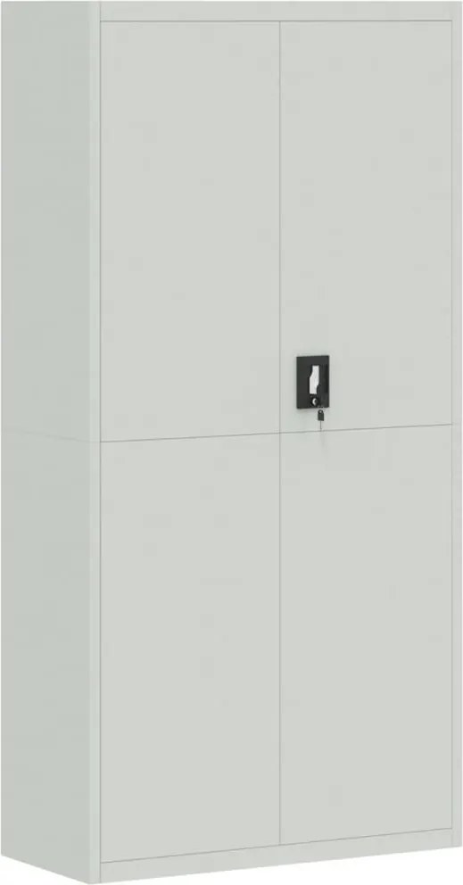 vidaXL világosszürke acél irattartó szekrény 90x40x180 cm