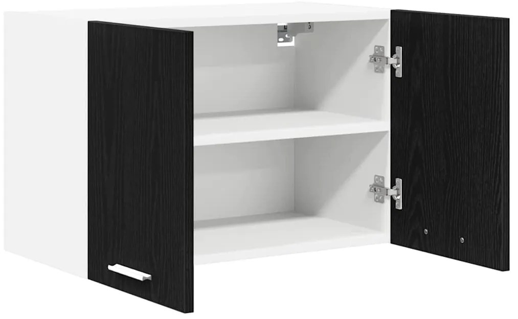 Függő szekrény Riga 2 pcs Fekete tölgy és fehér 60 x 31 x 40 cm