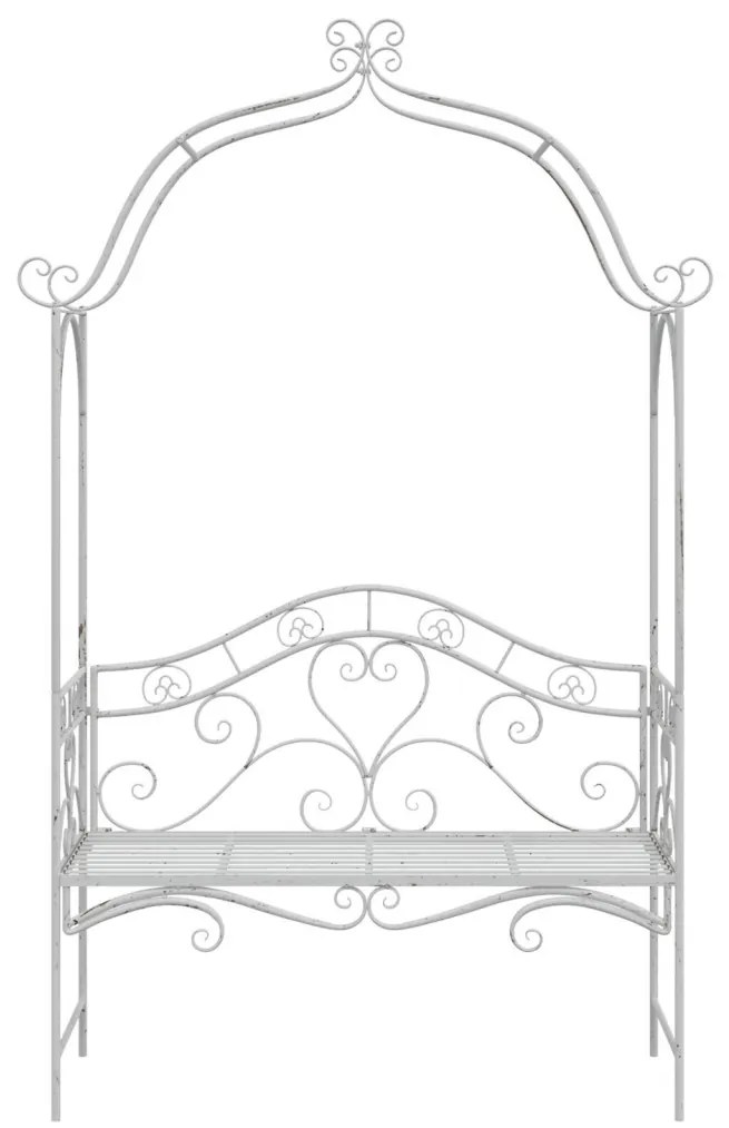 Pad Fehér Fém 121 x 48 x 200 cm Dekoratív Betétek Kültéri Pad