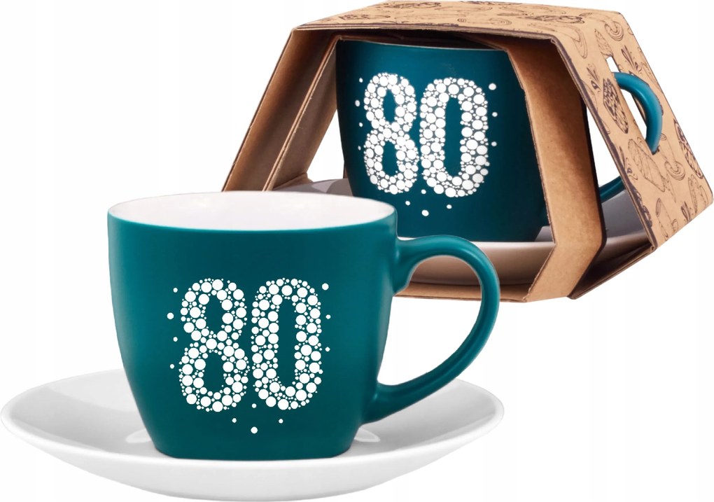 Csésze Aljjal Ajándék 80. Születésnapra Nagymama Nagypapa Ajándék