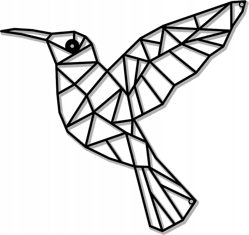 Fém Dekoráció Acél Geometrikus Madár Kép