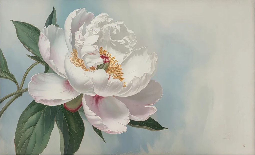 Dekoratív fotótapéta falra Könnyű összeszerelés Gyönyörű peónia 416x254 ragasztó