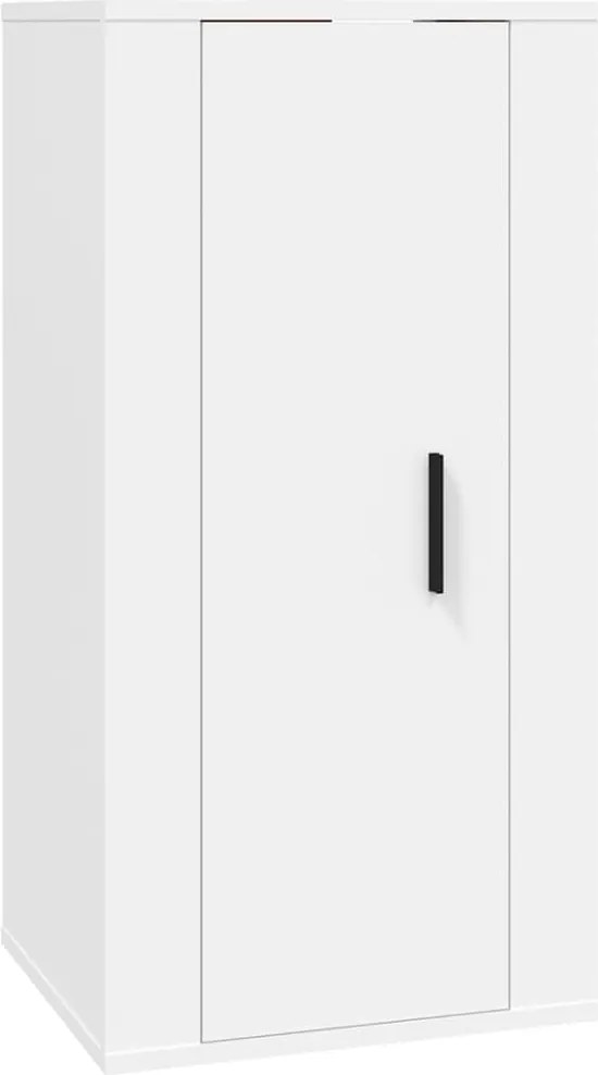 vidaXL magasfényű fehér fali TV-szekrény 40x34,5x80 cm