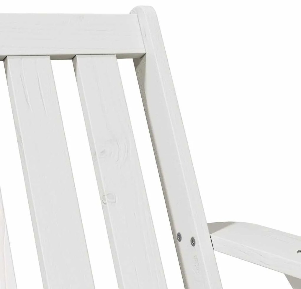 Kerti adirondack szék fehér 75x77x77 cm tömör fa fenyőfa
