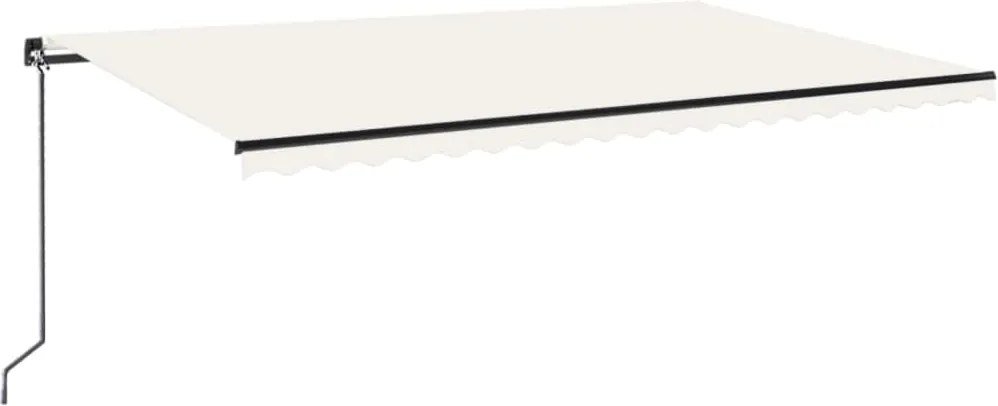 vidaXL krémszínű kézzel kihúzható napellenző 500 x 300 cm