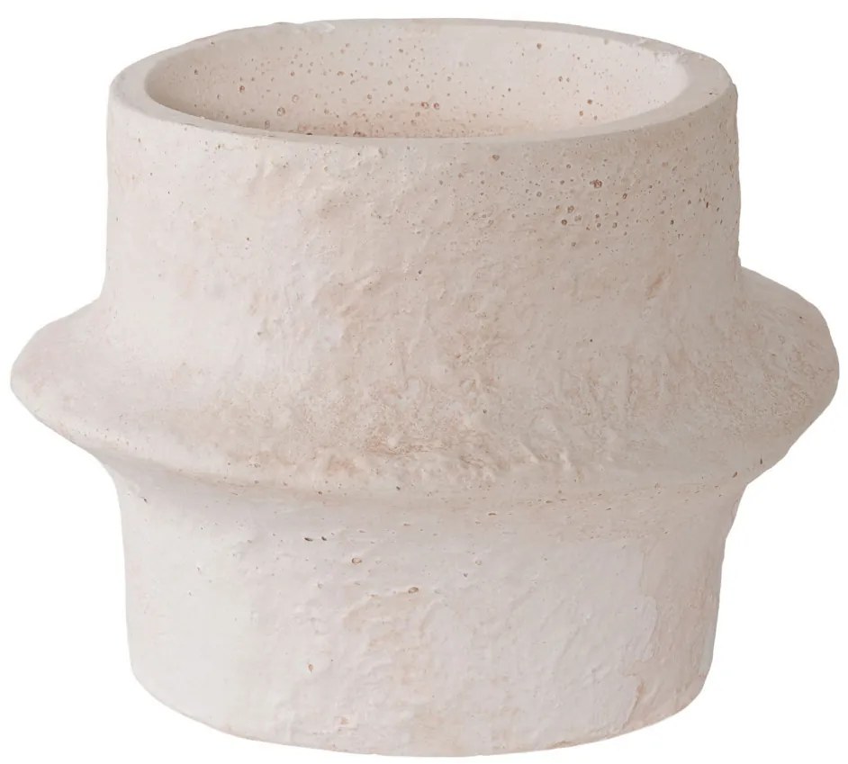 Gyertyatartó, cement, fehér, 2db