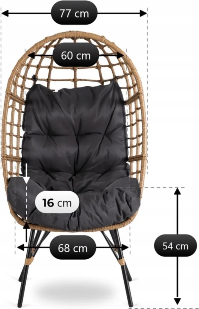 Kerti pihenőszék szürke színben MADISON