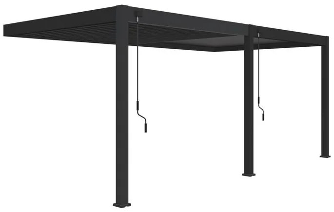 Rojaplast intro plus bioklimatikus pergola falhoz 6X3 M - szürke, RAL 7016 (6332)