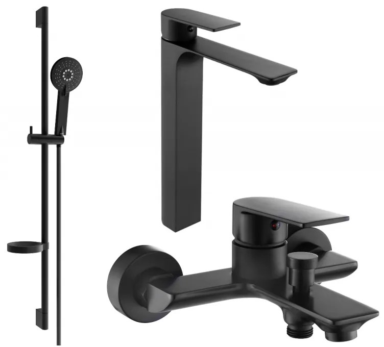 Mexen Alexa DS40 fürdőkád készlet, fekete - 71213DS40-70