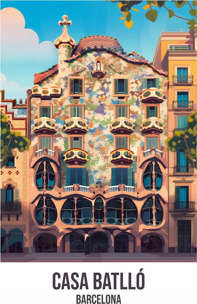 Poszter 29,7x42cm Casa Batlló