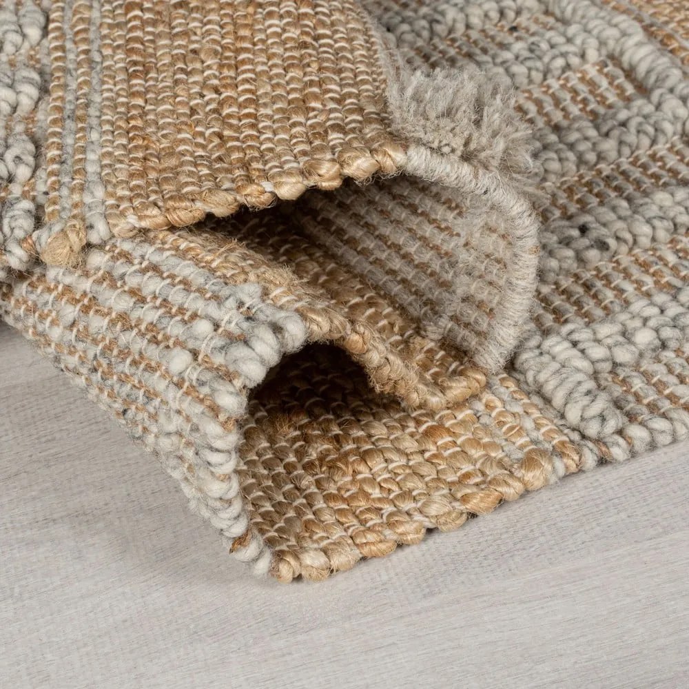 Világosszürke-natúr színű futószőnyeg 60x230 cm Medina – Flair Rugs