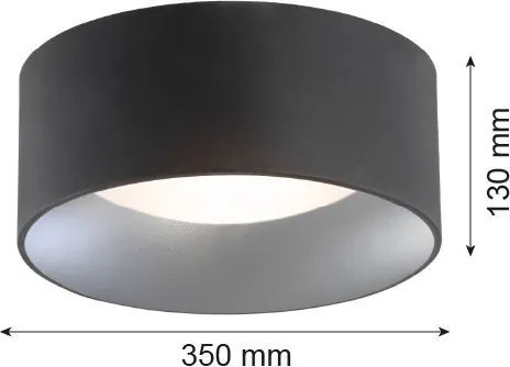 ARGON 704 MOHITO Ernyős Mennyezeti Lámpa Fekete, Ezüst E27 IP20