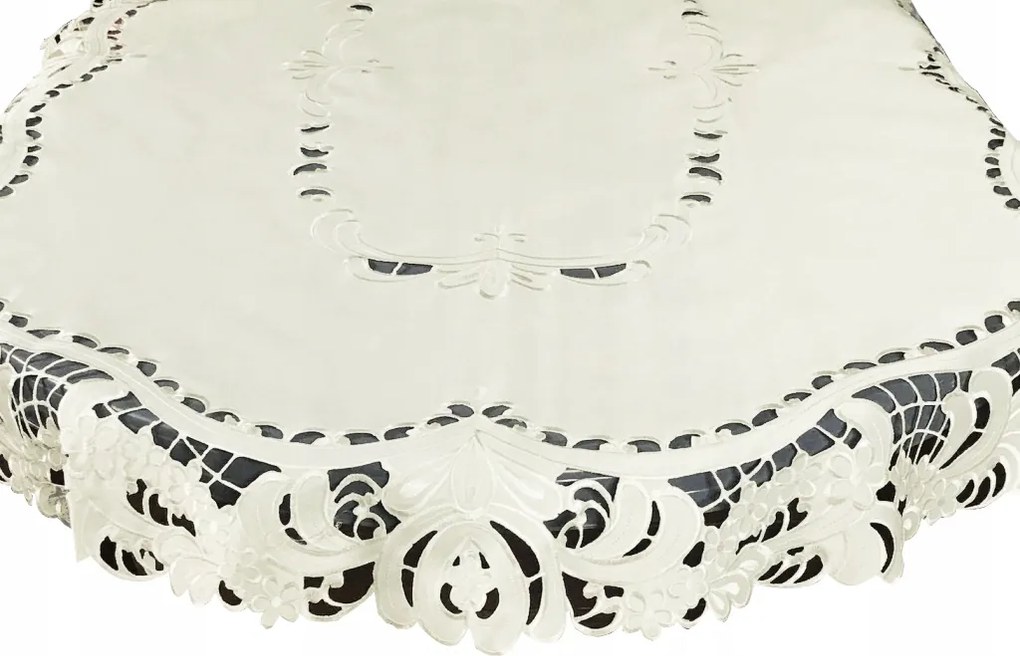 Abrosz Asztalra 110x160 Krémszínű Dekoratív Virágok