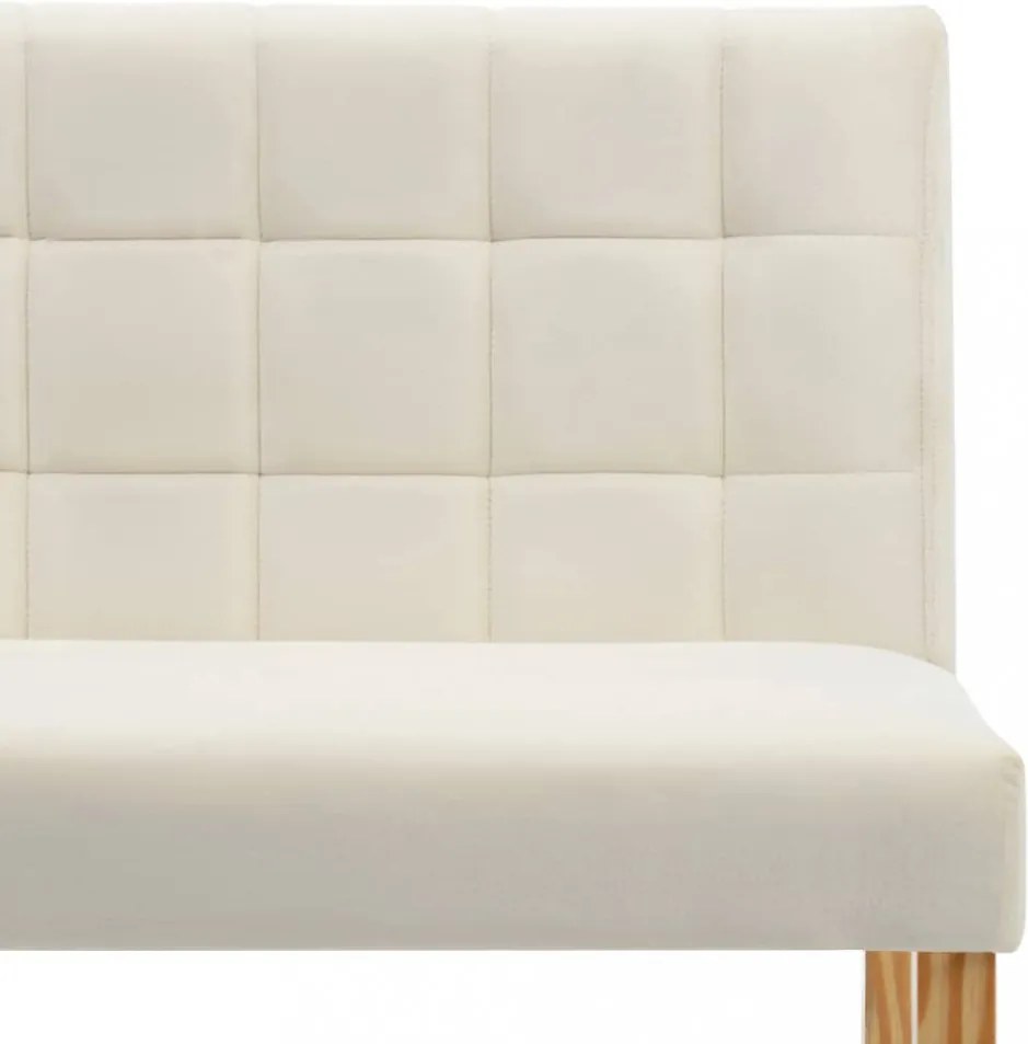 krémszínű bársony pad 140 cm