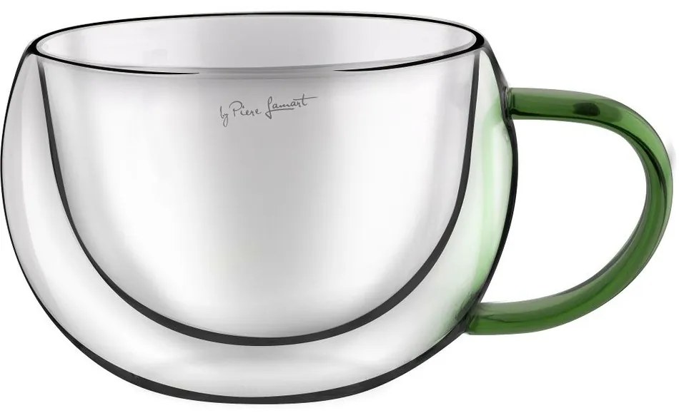 Lamart LT9112 2-részes cappuccino pohár készlet Vaso, 270 ml, zöld