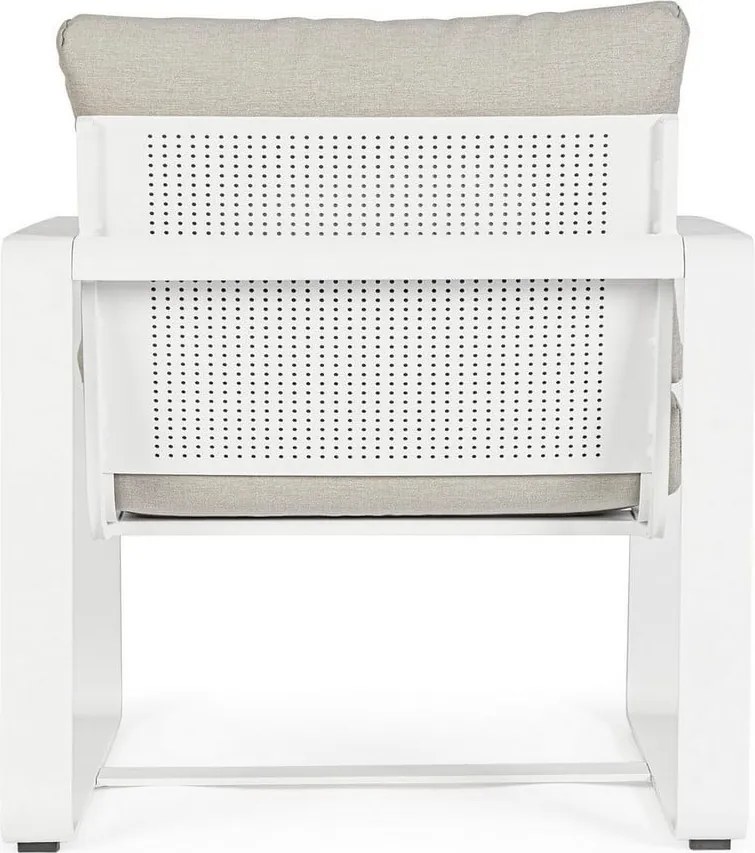 Fehér fém kerti fotel Merrigan – Bizzotto