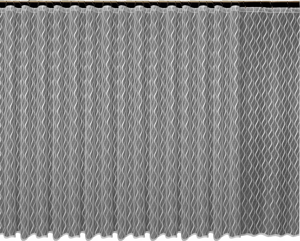 Mg Függöny jacquard 4186 Fehér 140x145cm szalaggal