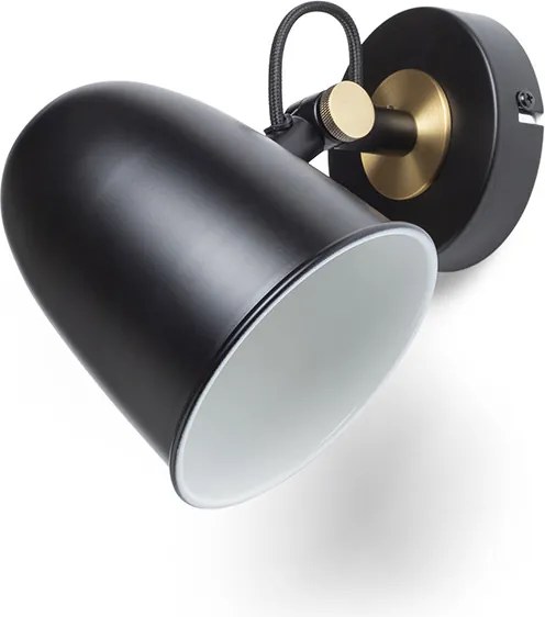 RENDL DANNY fali lámpa fekete sárgaréz 230V LED E14 5W
