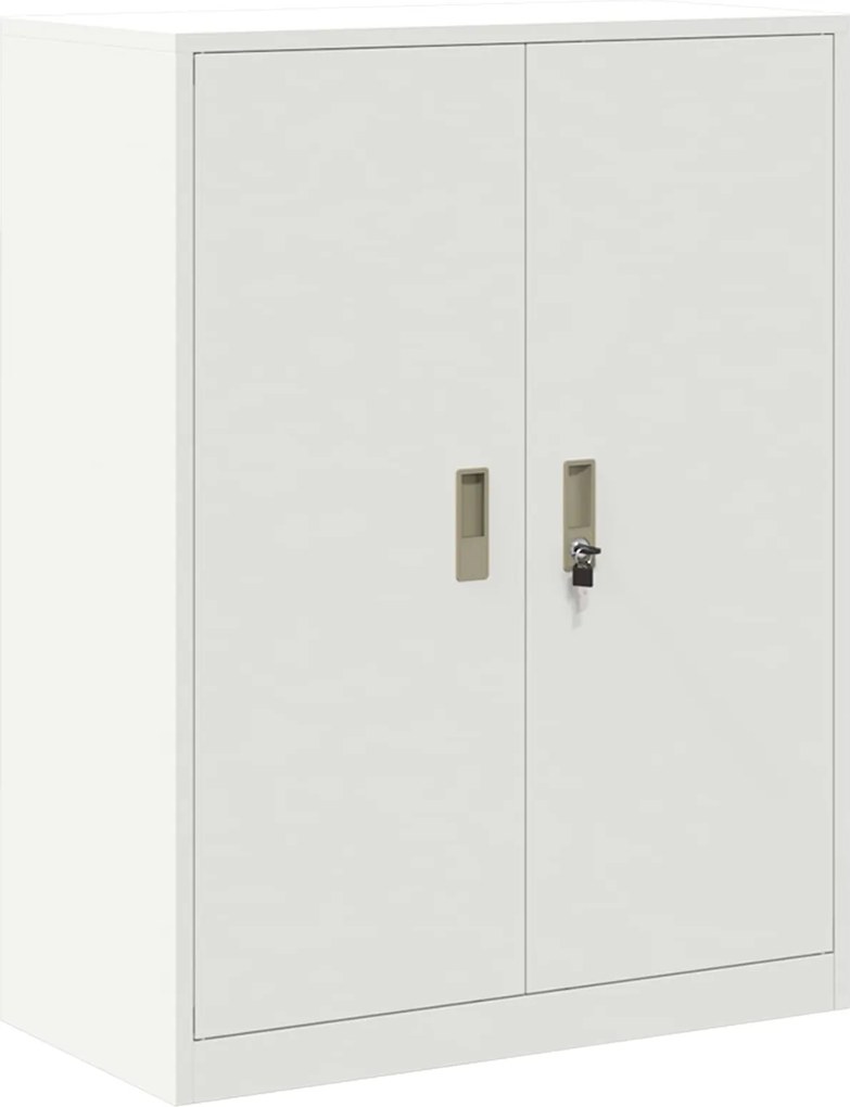 vidaXL Tárolószekrény Fehér 80 x 40 x 105 cm Acél