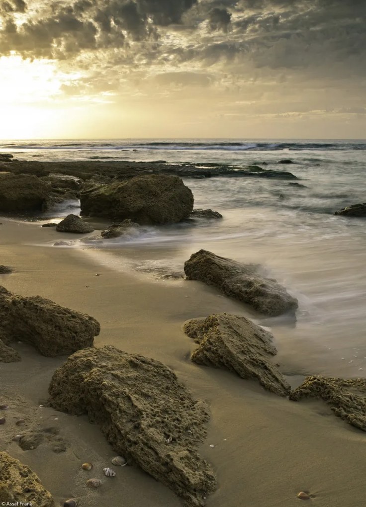 Poszter 20,5x28,4cm Naplemente a Palmachim 3 strandon, Assaf Frank