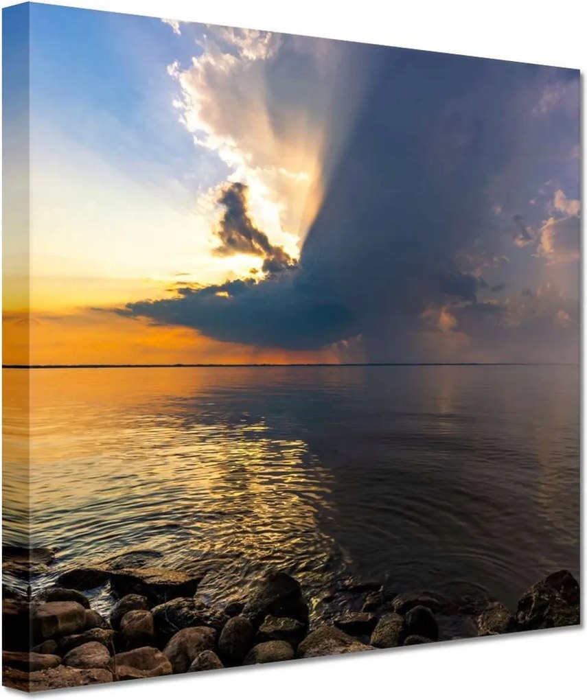 Vászonkép 60x60 Kő tengerpart Tenger