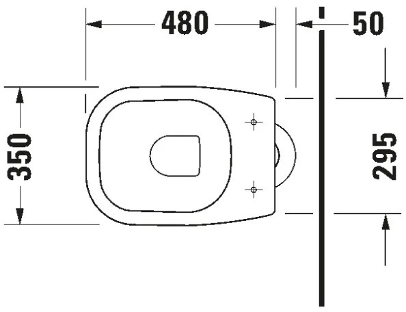 Duravit 21100100002 - D-CODE álló WC, kerámia, fényes fehér