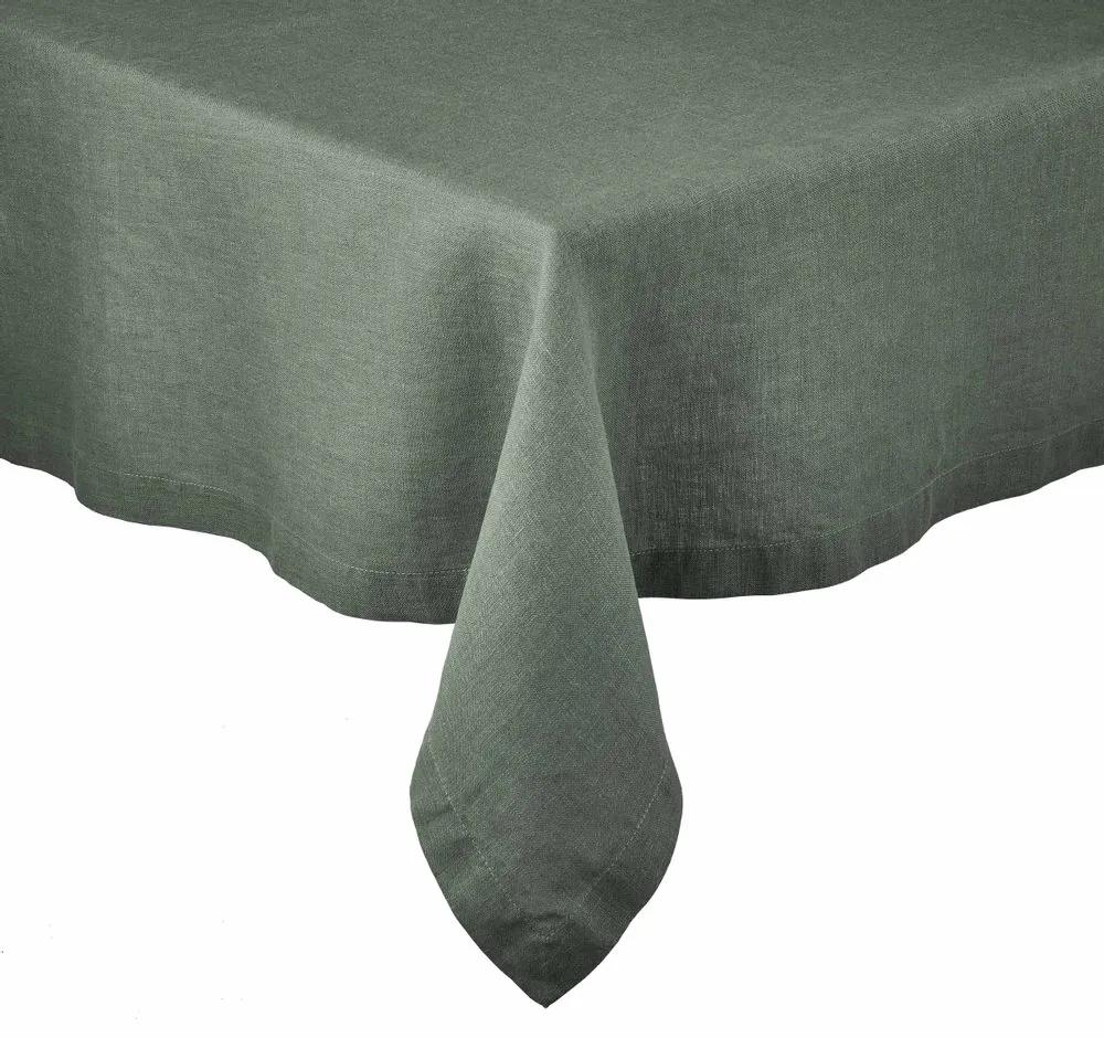 RIGA lenvászon asztalterítő, zöld 160 x 160cm