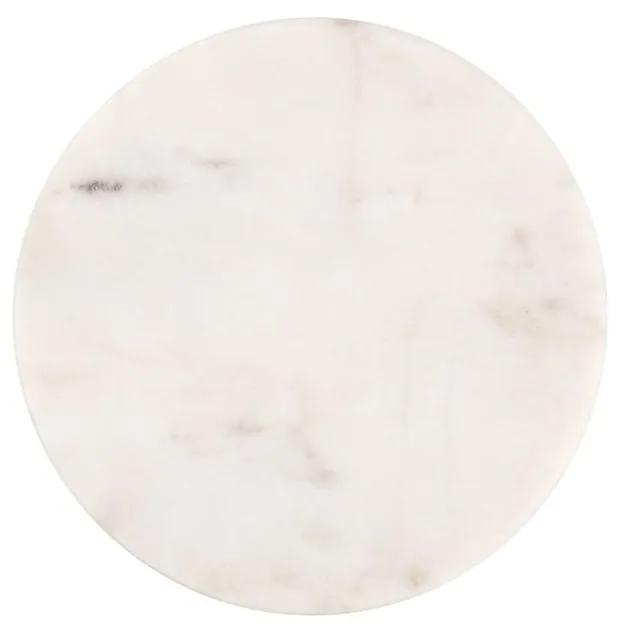 MARBLE márvány poháralátét, fehér Ø 10 cm