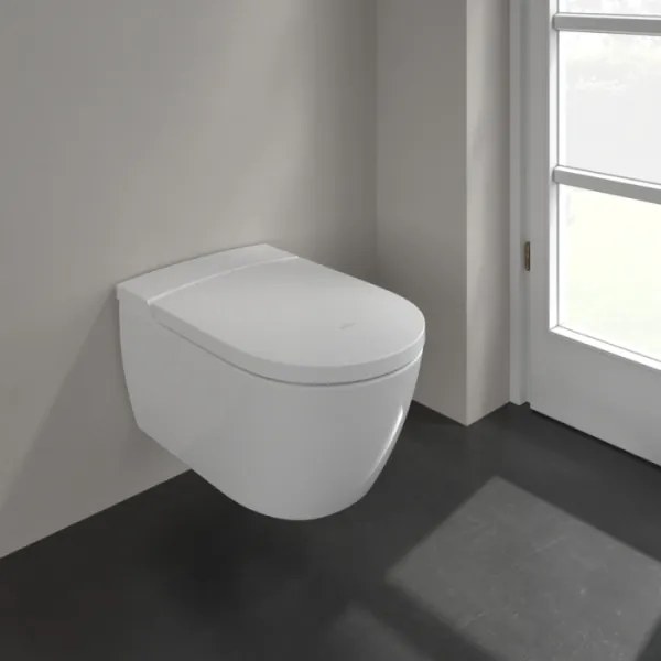 Villeroy & Boch V0E100R1 - Falra szerelhető bidé SoftClose ülőkével VICLEAN alpesi fehér + távirányító