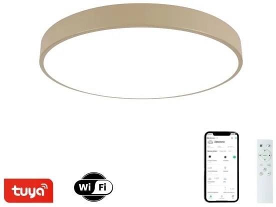 Brilagi - Dimmelhető LED lámpatest POOL SMART LED/60W/230V, átmérő 50 cm, Wi‑Fi (Tuya), bézs + távirányító