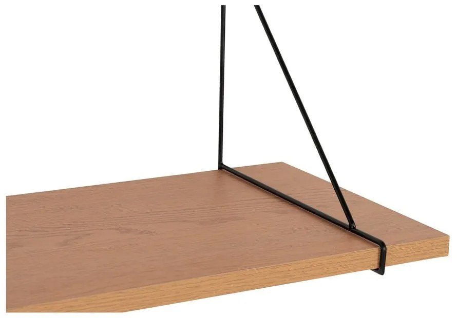 Natúr színű fali polc kőrisfa dekorral 80 cm Chiba – House Nordic