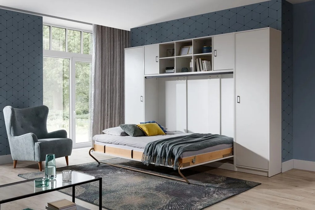 New Elegance vízszintes összecsukható ágy 90x200 - fényes fehér