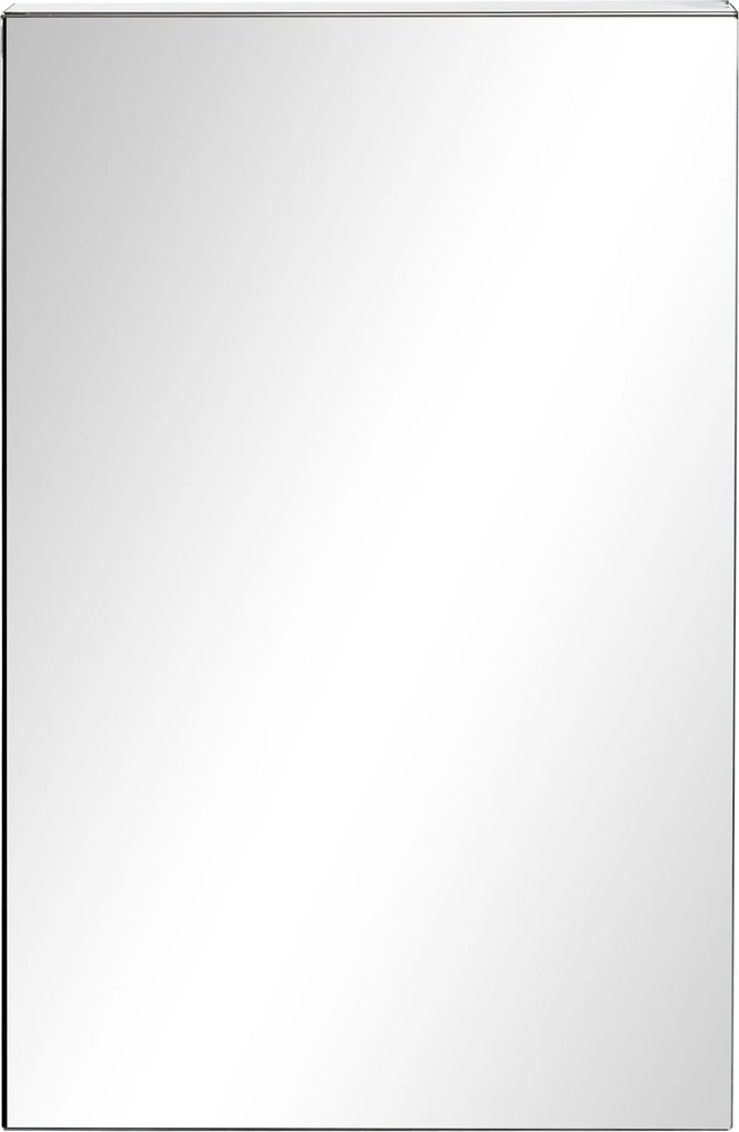 kleankin Ezüst Fürdőszoba Szekrény Tükörrel, Fali Rögzítésű, Ajtós és 3 Tárolópolcos | Aosom