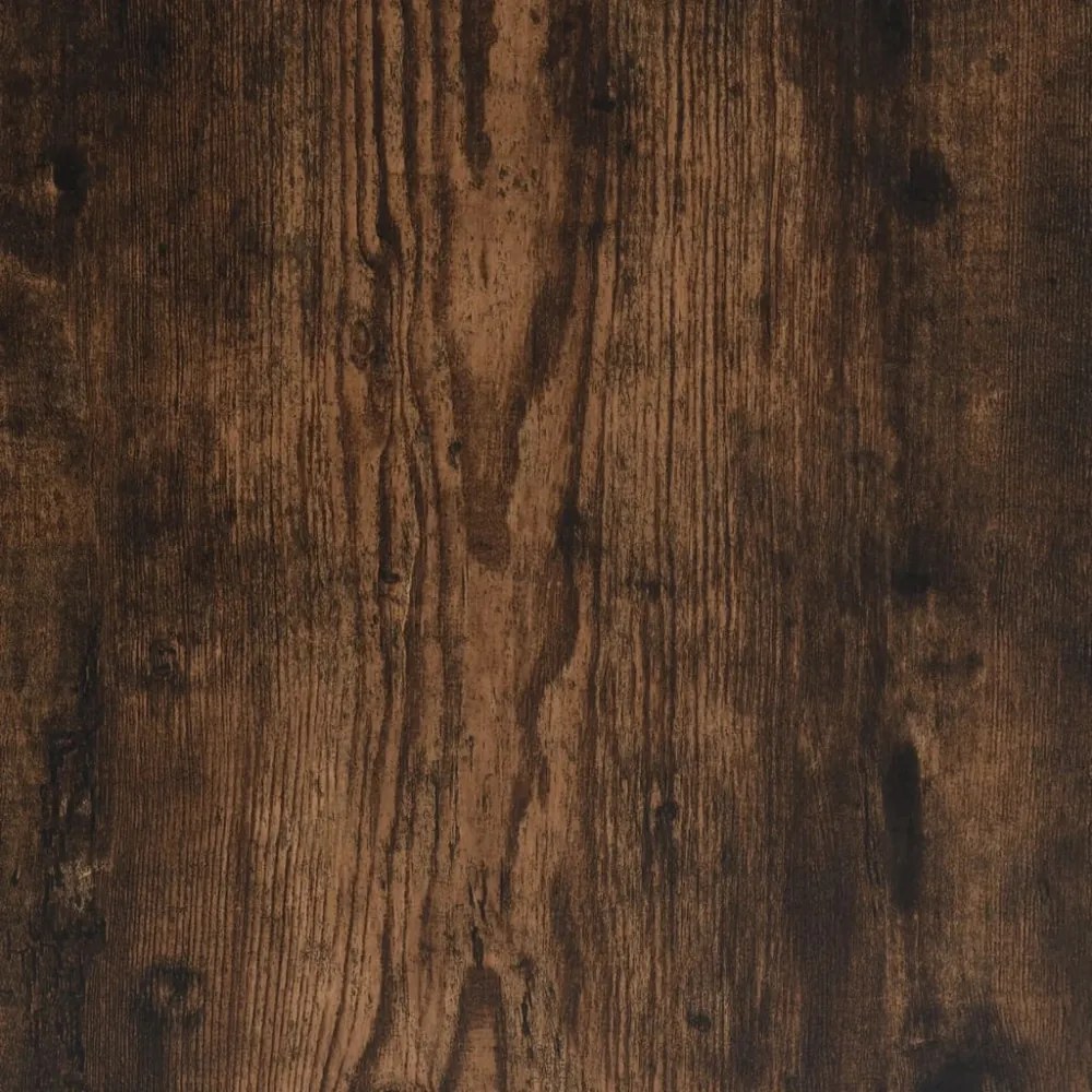 füstös tölgy színű szerelt fa ágykeret fejtámlával 120x190 cm