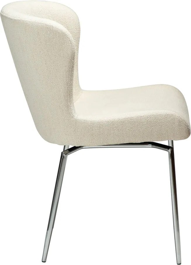 Krémszínű kárpitozott étkezőszék Glam – DAN-FORM Denmark