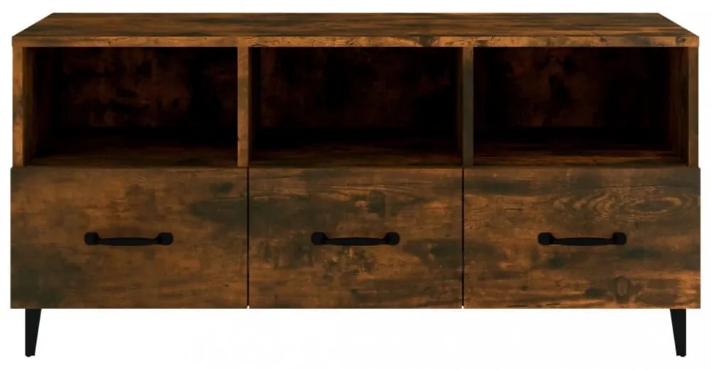 füstös tölgy színű szerelt fa TV-szekrény 102 x 35 x 50 cm