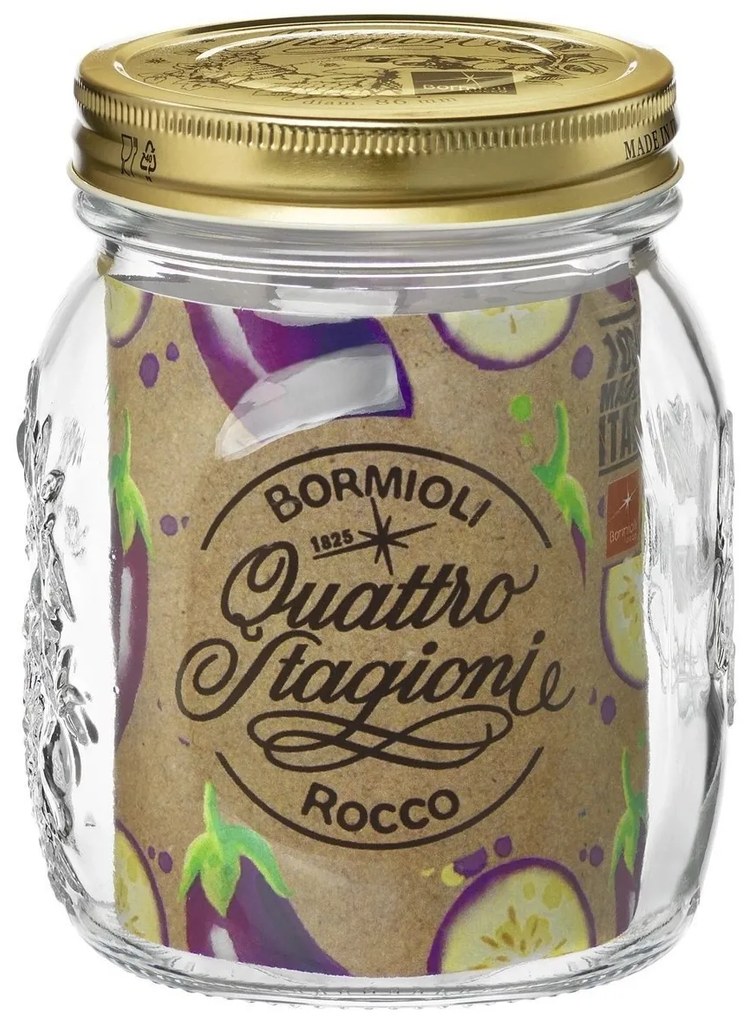 Bormioli Rocco Quattro Stagioni Genietti befőttesüveg reszelőve, 250 ml, 700 ml