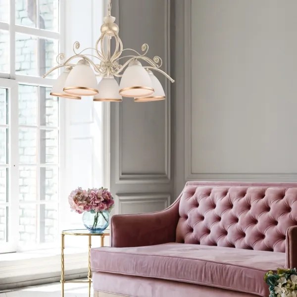 Csillár láncon RETRO II 5xE27/60W/230V