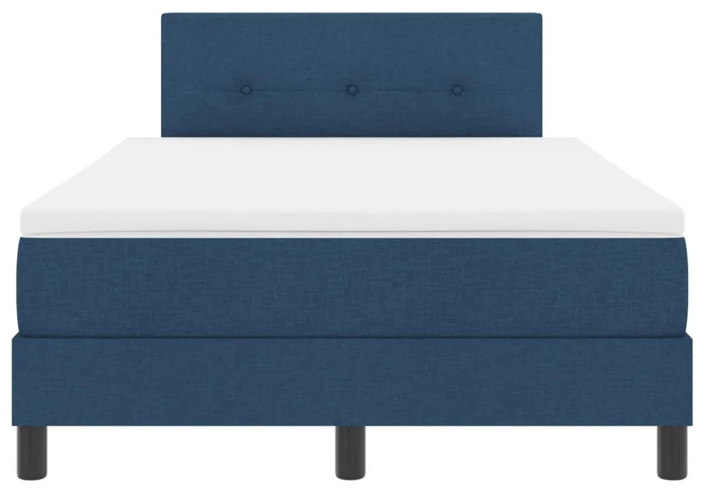 Boxspring ágy matraccal Tengerészkék 120x200 cm Szövet