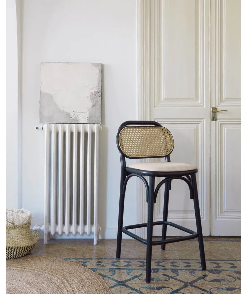 Fekete szilfa bárszék szett 2 db-os (ülésmagasság 65 cm) Doriane – Kave Home