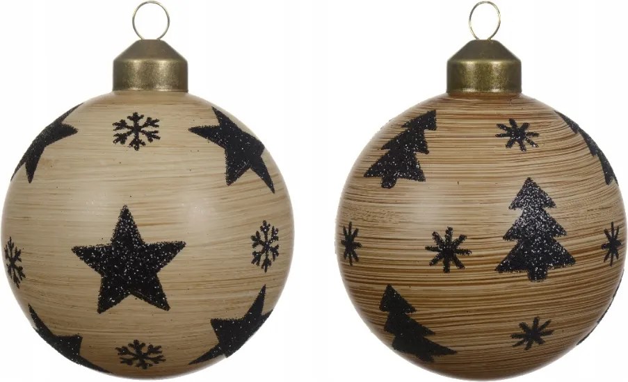 Üveg karácsonyfa gömb kerek karácsonyfa barna karácsonyfa