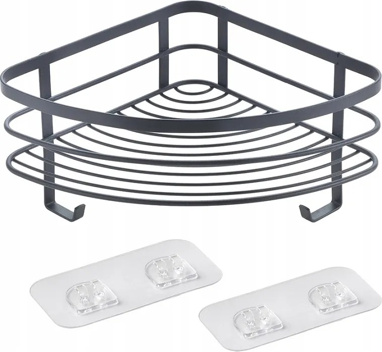 Márkás Fürdőszoba Polc Sarok Rendszerező Kosár Akasztó Fúrás Nélkül Swiss