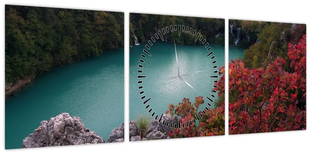 Tájkép (órával) (90x30 cm)